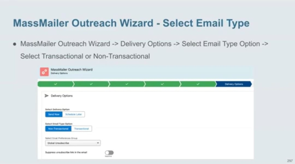 Transactional and Non Transactional Email Types in MassMailer image 3