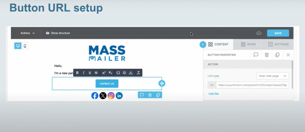 Capturing User Input from a Button Click in Email Campaigns