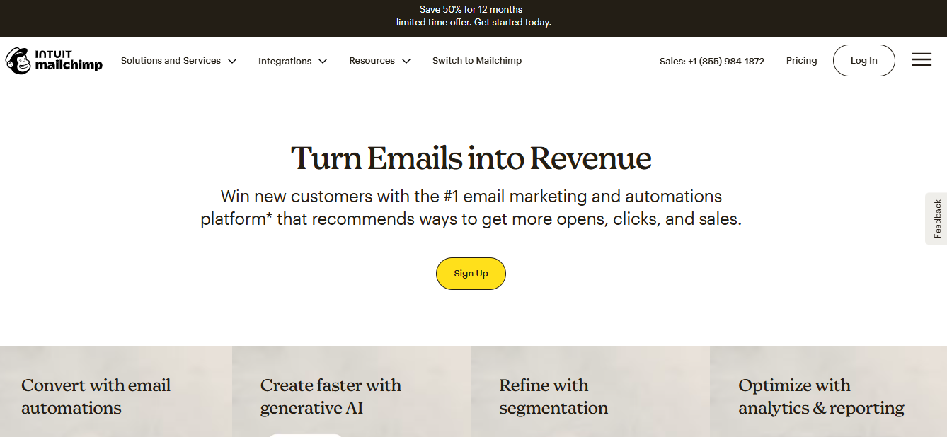 Mailchimp-homepage